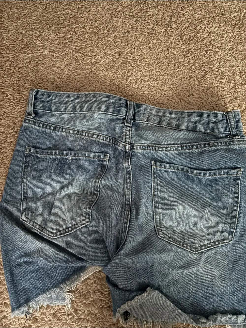 Men's Light Blue Distressed Denim Jeans